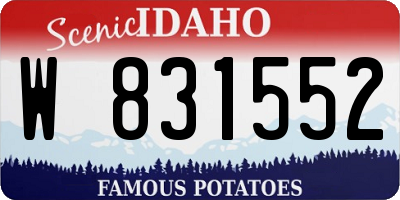 ID license plate W831552