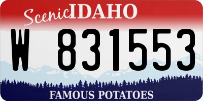 ID license plate W831553