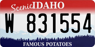 ID license plate W831554