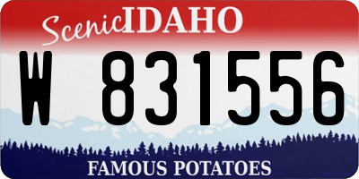 ID license plate W831556