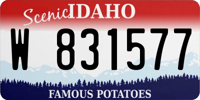 ID license plate W831577