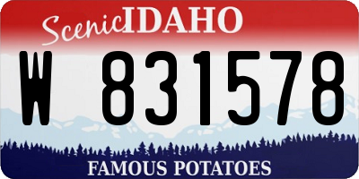 ID license plate W831578