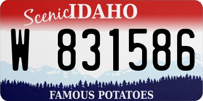 ID license plate W831586