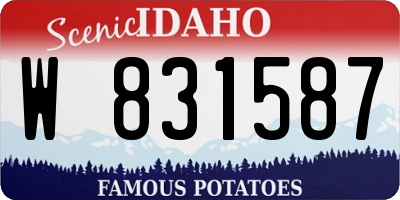 ID license plate W831587