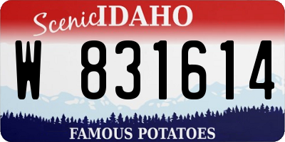 ID license plate W831614