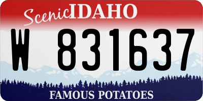 ID license plate W831637