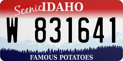 ID license plate W831641