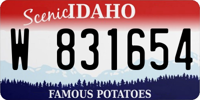 ID license plate W831654