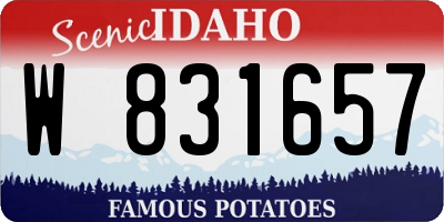 ID license plate W831657