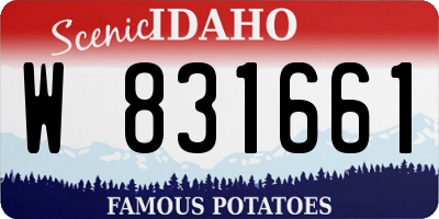 ID license plate W831661