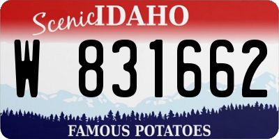 ID license plate W831662