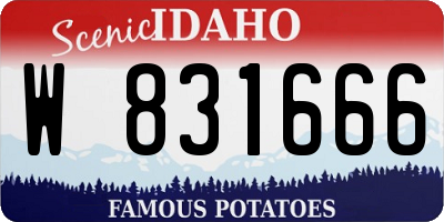 ID license plate W831666