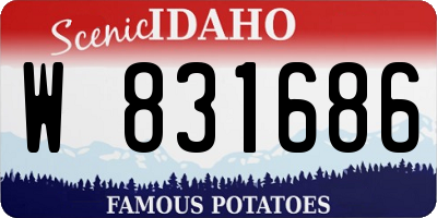 ID license plate W831686