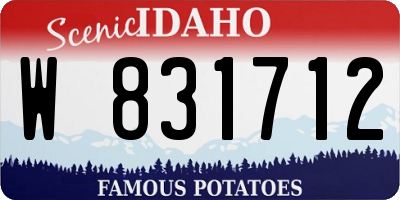 ID license plate W831712