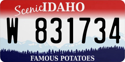 ID license plate W831734