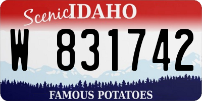 ID license plate W831742