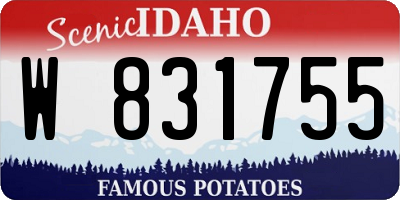ID license plate W831755