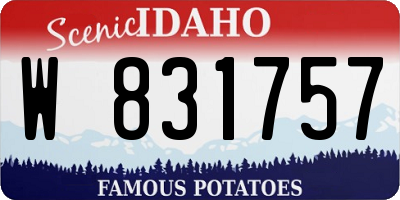 ID license plate W831757