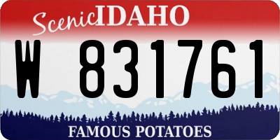 ID license plate W831761