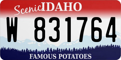 ID license plate W831764