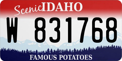 ID license plate W831768