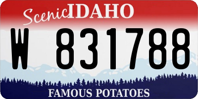 ID license plate W831788