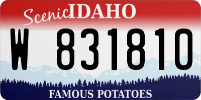 ID license plate W831810