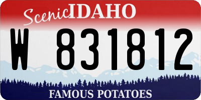 ID license plate W831812