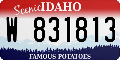 ID license plate W831813
