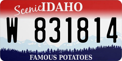 ID license plate W831814