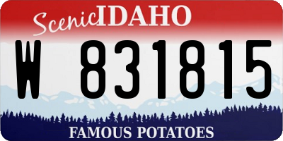 ID license plate W831815