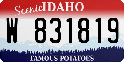 ID license plate W831819