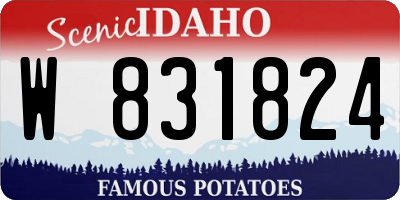 ID license plate W831824
