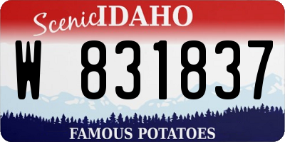 ID license plate W831837