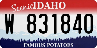 ID license plate W831840