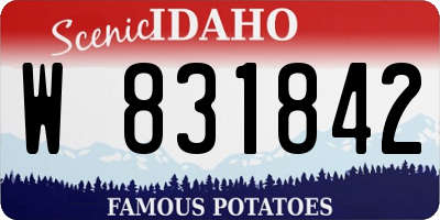 ID license plate W831842