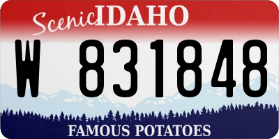 ID license plate W831848