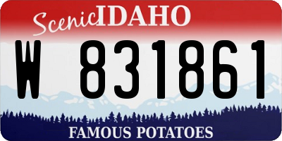 ID license plate W831861