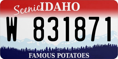 ID license plate W831871