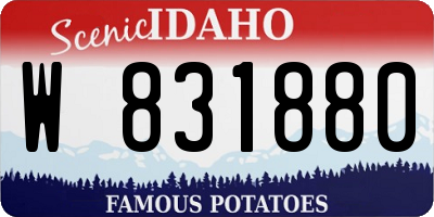 ID license plate W831880