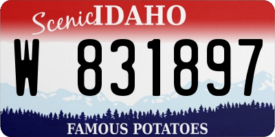 ID license plate W831897