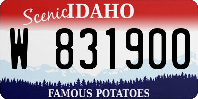 ID license plate W831900