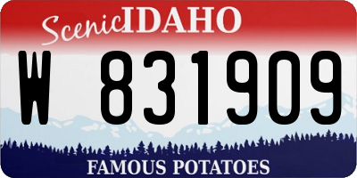 ID license plate W831909