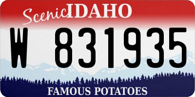 ID license plate W831935