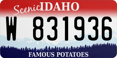 ID license plate W831936