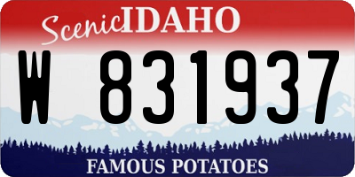 ID license plate W831937