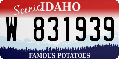 ID license plate W831939