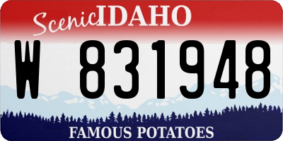 ID license plate W831948