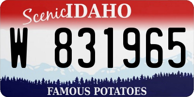 ID license plate W831965