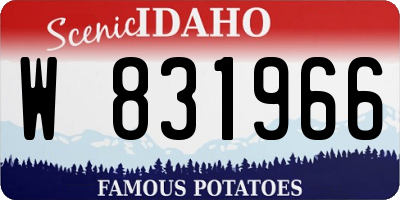 ID license plate W831966